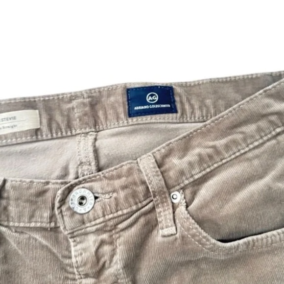 AG Tan Mushroom Corduroy SlimStraight Pants Size 27R - Picture 5 of 6